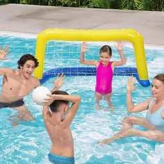 Bestway: Aufblasbares Wasserballtor mit Netz 142x76cm Bild 2
