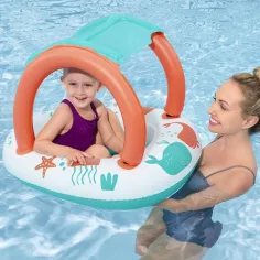 Bestway: Baby-Boot mit Wal-Motiv und Sonnendach 84 x 67 cm Bild 4