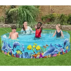 Bestway: Fill N Fun™ Odyssey starrwandiges Planschbecken mit Meeresmotiv Ø 244 x 46 cm Bild 2