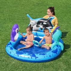 Bestway: Polar Pals aufblasbares Planschbecken 134×131×73 cm Bild 2