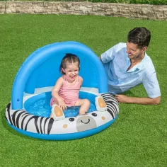Bestway: Safari Sun™ Zebra-Planschbecken mit Sonnenschutzdach Ø 97 x 66 cm Bild 2