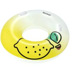 Bestway: Schwimmring mit Zitronenmuster und Griffen, 114 cm