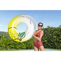 Bestway: Schwimmring mit Zitronenmuster und Griffen, 114 cm Bild 5