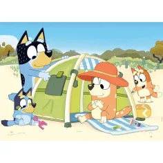 Bluey im Urlaub 2-in-1 Eco Maxi Puzzle und Ausmalbild, 24 Teile, 70x50cm – Lisciani Bild 2