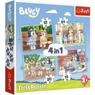 Blueys Welt 4-in-1 Puzzle mit 12, 15, 20 und 24 Teilen – Trefl