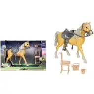 Braunes Reiterspielset mit Sattel und Zubehör
