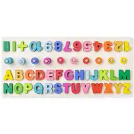 Buchstaben und Zahlen Holzform-Puzzle-Fähigkeitsspiel - Woodyland