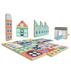 Building Blocks: Stadt - Holzbaustein-Set Bild 3