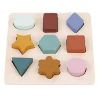 Bunte Holz-Formenpuzzle mit 9 Formen