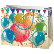 Bunte Luftballons mittelgroße exklusive Geschenktasche 18x10x23cm