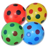 Bunter Gummiball mit Punkten in verschiedenen Ausführungen, 22 cm
