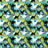 Buntes Geschenkpapier mit Dino-Muster, 100x70 cm