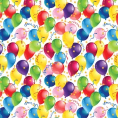 Buntes Geschenkpapier mit Luftballonmuster, 100 x 70 cm