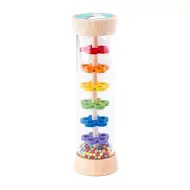 Buntes Regenbogen-Babyrassel - Woodyland