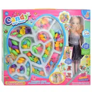 Candy PopBead: 143-tlg. Schmuckherstellungs-Set mit Puppe, bunten Perlen, Ringen und Zubehörteilen