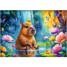 Capybara im Wasser – Puzzle mit 1000 Teilen – Trefl Bild 2