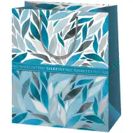 Cardex: Geschenkstasche in Übergröße mit der Aufschrift „Mit blauer Liebe!“ 33x15x44 cm