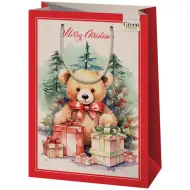 Cardex: Green Grass Weihnachts-Bär exklusive große Geschenktasche 27x14x33cm