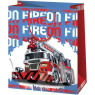 Cardex: Große Geschenktasche mit Feuerwehrauto, 26,7x13,7x33 cm