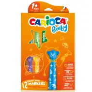 Carioca: Buntes Bären-Baby-Filzstift-Set, 12 Stück, auswaschbar