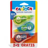 Carioca: Korrekturroller-Set 2+1 Stück Geschenk 8m x 5mm