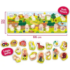 Carotina Baby: Panorama-Babypuzzle 24-teilig – Der Bauernhof – Lisciani Bild 2