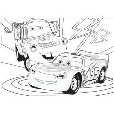 Cars 2-in-1 Maxi 2x60 Teile Puzzle und Ausmalbild 50x35 cm – Lisciani Bild 3