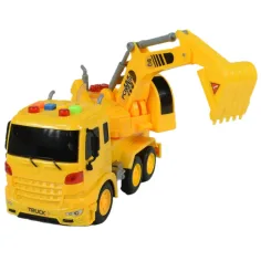 City Truck: Bagger-LKW mit Licht und Sound 20cm Bild 2