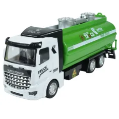 City Truck: Umwandelbarer Schwungrad-Müllwagen mit Verkehrsschildern 19cm Bild 3