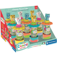 Clemmy: Weiche, bunte Bausteine mit Figur in blumiger Aufbewahrungsbox, 1 Stück - Clementoni