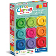 Clemmy: Weiches 9-teiliges Bausteine-Set in Regenbogenfarben - Clementoni