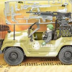 Combat Force 9: Militärischer Geländewagen mit Soldat und Waffen 22cm Bild 3