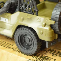 Combat Force 9: Militärischer Geländewagen mit Soldat und Waffen 22cm Bild 5