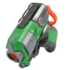 Cool Soft Bullet Gun: Kleine Schaumstoffpistole mit Patronen in Grün, 14 cm Bild 2