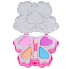 Cute Girl: Schminkset mit blumen- und schmetterlingsförmiger Schminkpalette und Zubehör Bild 3