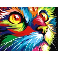 Diamantmalerei-Set: Bunter Katzen-Diamantmalerei-Kit