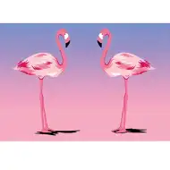 Diamantmalerei-Set: Flamingos 10x15cm