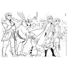 Die Eiskönigin II 2-in-1 Maxi Puzzle und Malset 4x48 Teile 35x25cm – Lisciani Bild 4