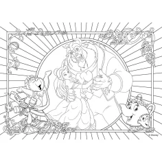 Die Schöne und das Biest 2-in-1 Puzzle und Malset mit 108 Teilen, 50x35 cm – Lisciani Bild 3