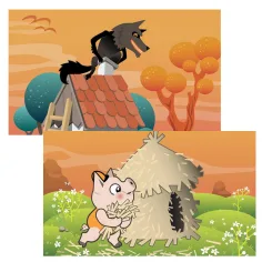 Die drei kleinen Schweinchen Diafilm Bild 2