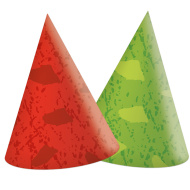 Dino-Partyhüte - 6-teiliges Set