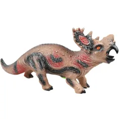 Dino World: Styracosaurus-Dinosaurierfigur aus Vinyl mit Geräuschfunktion und Baumwollfüllung, 35 cm Bild 2