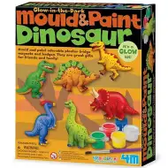 Dinosaurier-Gipsabdruck-Set mit im Dunkeln leuchtender Farbe