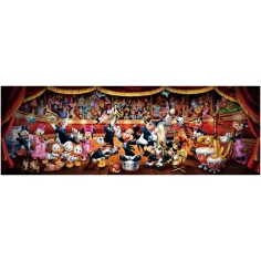 Disney+ – Mickey und seine Freunde im Orchester 1000-teilige Panorama-Puzzle mit Poster - Clementoni Bild 2