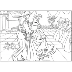 Disney Cinderella 2-in-1 35-teiliges Maxi-Puzzle und Ausmalbild 70x50cm – Lisciani Bild 2