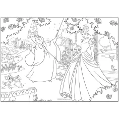 Disney Cinderella 2-in-1 Maxi 150-teiliges Puzzle und Malset 70x50cm - Lisciani Bild 2