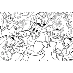 Disney Donald Duck 2-in-1 24-teiliges Puzzle und Malset 50x35cm - Lisciani Bild 2