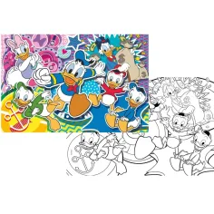 Disney DuckTales 2-in-1 Puzzle mit 108 Teilen und Malbuch 70x50 cm – Lisciani Bild 2