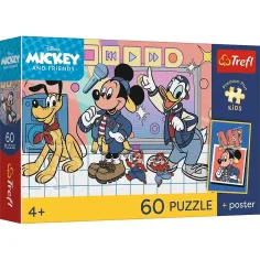 Disney Micky Maus und seine Freunde – 60-teiliges Premium-Plus Kinder-Puzzle mit Poster - Trefl