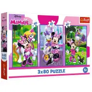 Disney: Minnie Maus und ihre Freunde 3x80 Teile Puzzle - Trefl